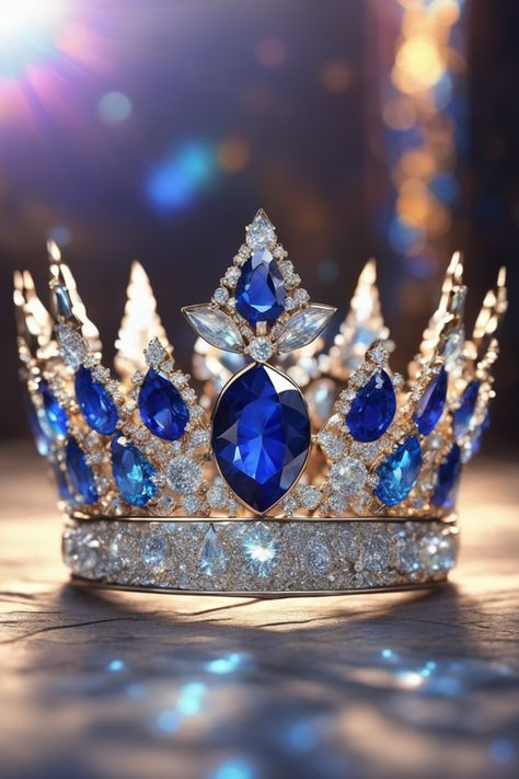 diamond and sapphire crown Hans Core, Winning Powerball, Queens Crown, Sapphire Crown, Armor Dress, Royal Crowns, Blue Crown, Diamond Crown, Queen Crown