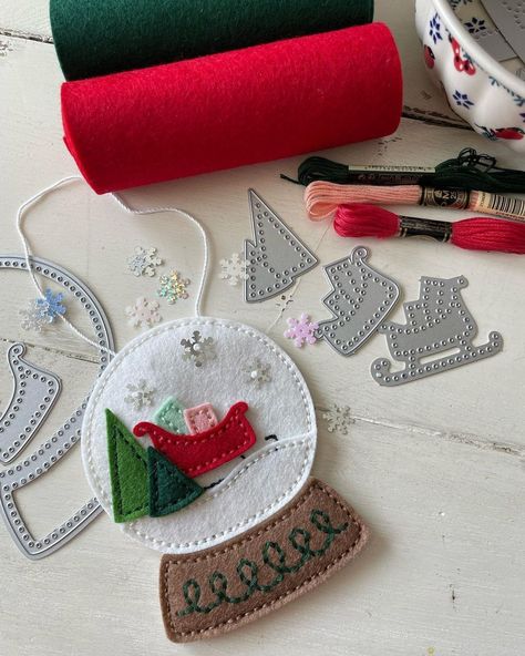 Poshta Design, Rustic Cabin In The Woods, Tiny Trees, Embroidered Tree, Globe Design, Candy Cane Lane, Bead Ornaments, Daughters Wedding, The First Snow