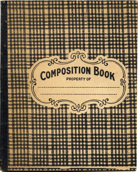 Vintage Composition Notebook, Book Cover Design Vintage, Composition Notebook Label, Good Notes Cover, Notebook Labels, Notes Cover, Composition Books, Yearbook Covers, Book Cover Design Inspiration