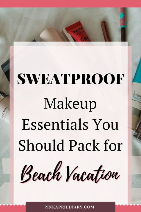 Checkout what are the best makeup products to pack with you on your next beach vacation. Make Up For Beach Vacation, Makeup For Beach Vacation, Vacation Makeup Essentials, Beach Vacation Makeup, Beach Makeup Products, Vacation Makeup Looks The Beach, Camping Makeup, Pool Makeup, Hawaii Makeup