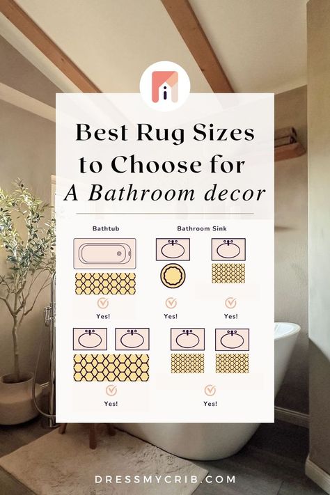 Finding the perfect bathroom master bath rugs and bathroom runner rug can be challenging. Especially when choosing if you need large bathroom rugs or small bathroom rugs. That's why we created a Bathroom Rug Size Guide and Bath Rug Placement Guide that breaks it down for you! Find Bathroom Rugs that fit your space the best! For more bathroom rug size guide tips & tricks read our blog. Elevate your Bathroom decor with a modern bathroom mat. And find the best bath mat placement for your bathroom. Bathroom Rug Placement, Bath Mat Placement, Master Bath Rugs, Small Bathroom Rugs, Tufted Rug Design, Bathroom Master Bath, Large Bathroom Rugs, Anime Rugs, Rugs Cute