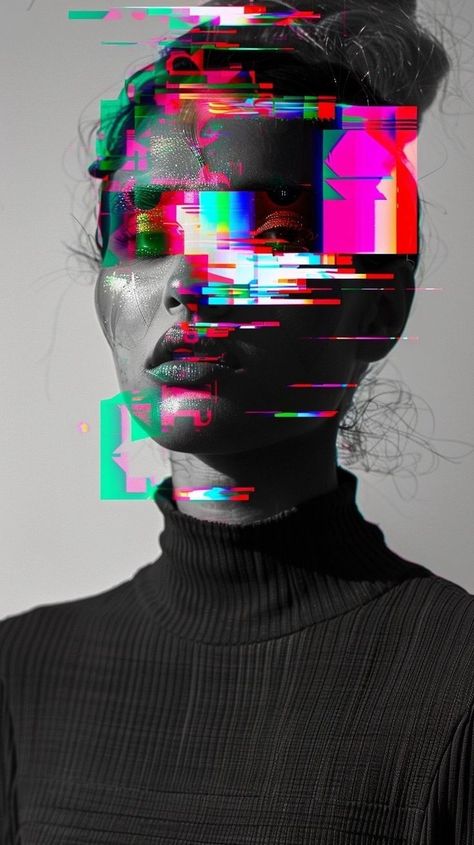 Glitch Art Photography, Glitch Photo, A Level Photography, Tech Art, Cyberpunk Aesthetic, Image Fun, Futuristic Fashion, Glitch Art, Dope Art