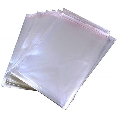 Amazon.com: 100 Pcs 12"x16" Clear Cello Cellophane Bags Resealable Self Adhesive Sealing Plastic Apparel Bags for Packaging Clothing, T-Shirt, Brochure, Prints, Handicraft Scrapbook Papers Gift Treat Bags : Health & Household Packaging Design Clothing, Plastic Packaging Design, Die Cut Boxes, Bakery Bags, Business Envelopes, Eid Al-adha, Clear Plastic Bags, Design Clothing, Packing Tape