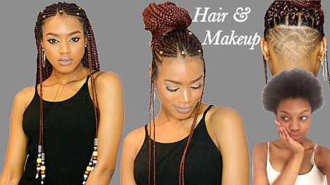 Fulani Braids & Beads + Undercut Transformation | Crochet Method | Summer Hairstyles 2017 [Video] - https://blackhairinformation.com/video-gallery/fulani-braids-beads-undercut-transformation-crochet-method-summer-hairstyles-2017-video/ Fulani Braids With Undercut, Fulani Braids With Shaved Sides, Fulani Braids Beads, Braids With Crochet, Braids With Undercut, Braids Hairstyles Ideas, Braids Beads, Braids Tutorial, Side Braids