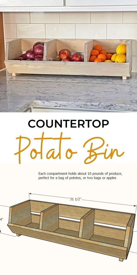 Potato Bin, Wood Boards, Diy Wooden Projects, Ideas Craft, Free Plans, Wooden Projects, Storage Diy, Furniture Bedroom, Diy Furniture Projects