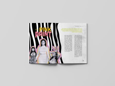 Pop Art Magazine Design on Behance Pop Art Magazine Layout Design, Colorful Magazine Design, Photo Magazine Layout Design, Art Magazine Design, Pop Art Magazine, Magazine Editorial Layout, Magazine Spread Design, Magazine Page Design, Booklet Design Layout