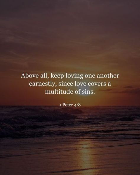 @Bible on Instagram: "Above all, keep loving one another earnestly, since love covers a multitude of sins. 1 Peter 4:8" Love Covers A Multitude Of Sins, Some Song, 1 Peter 4 8, Keep Loving, Love Cover, Some Quotes, 1 Peter, For Love, Song Lyrics