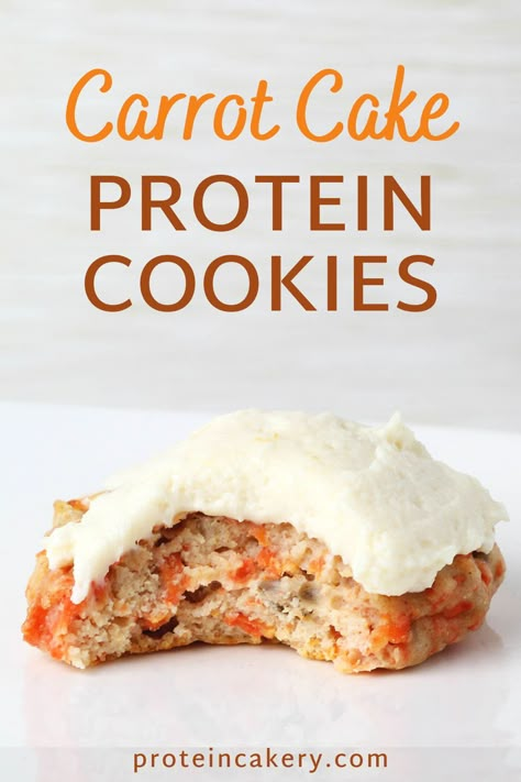 High Protein Easter Treats, High Protein Pastries, Healthy High Protein Baked Goods, High Protein Rice Crispy Treats, Protein Treats Healthy, Protein Carrot Cake Muffins, Gluten Free Protein Snacks, Healthy Carrot Cake Cookies, Carrot Cake Protein Balls