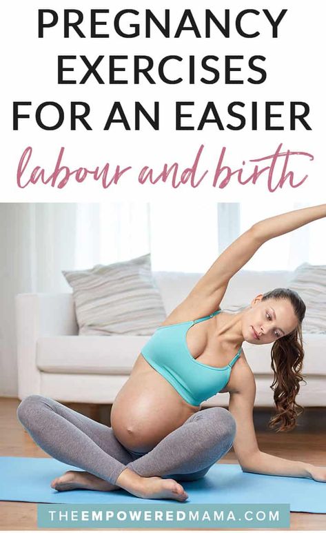 The idea of an easier labour and birth is incredibly appealing - so why not prepare for labour with these easy exercises that will not only make labour and birth easier, but will make you feel good too! Pre Birth Exercises, Pre Labor Exercises, Baby Stretches, Exercise When Pregnant, Working Out While Pregnant, Belly Only Pregnancy, Exercise While Pregnant, Easy Labor, Pregnancy Exercise