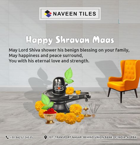 The most auspicious month to invoke all deities for fulfillment of all desires.  Happy Shravan Maas!!  #naveentiles #shravan #lordshiva #tiles #Faucets #Showers #korba #chhattisgarh #india Bank Of India, Festival Design, Creative Ads, Eternal Love, Lord Shiva, Invitation Card, Video Editing, Shiva, Invitation Cards