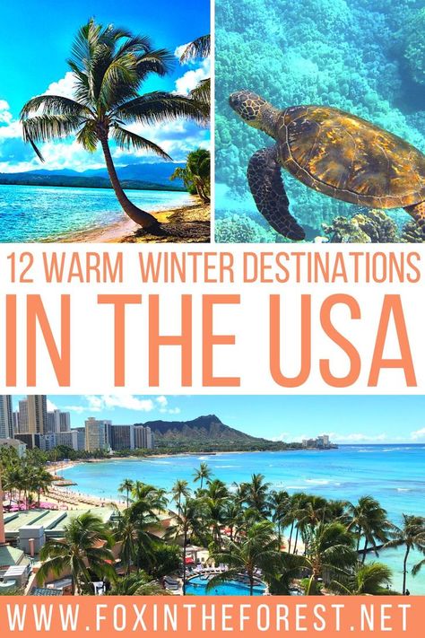 12 Incredible Warm Winter Destinations in the USA + Secret Expert Tips Vacations In The United States, Places To Visit In December, Winter Family Vacations, Best Places To Vacation, Winter Travel Destinations, North America Travel Destinations, Nevada Travel, Canada Travel Guide, Travel Bucket List Usa