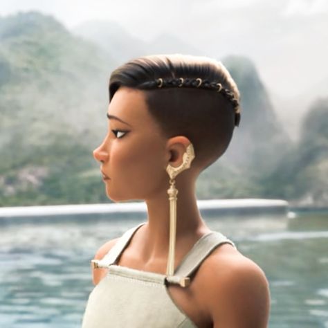 Namari Raya Haircut, Raya And The Last Dragon Hairstyle, Namaari Haircut, Felicity Hair, Drop Fade Haircut, Raya And The Last Dragon, Undercut Styles, Dragon Icon, Girl Hair Dos