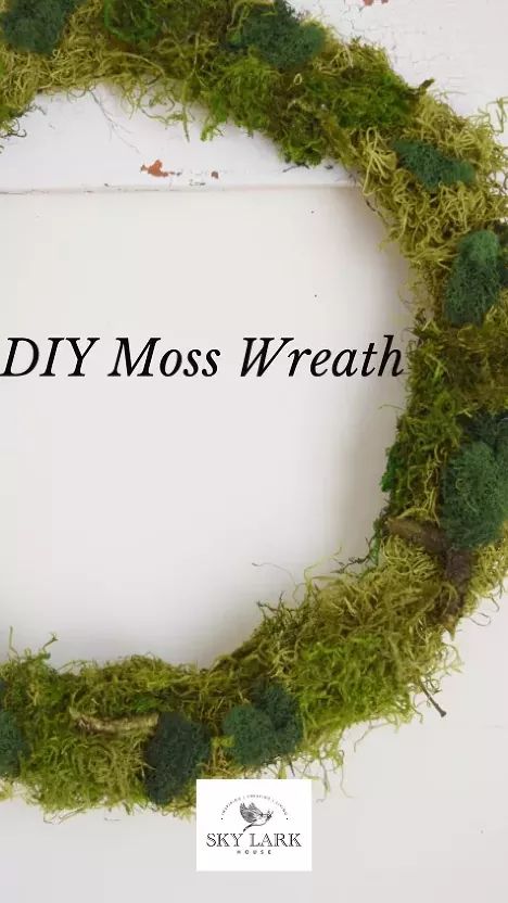 Easy Moss Wreath | Hometalk Diy Moss Wreath, Paper Leaf Wreath, Moss Wreath Diy, Diy Moss, Types Of Moss, Leaf Candle Holder, Moss Wreath, Wire Wreath Forms, Leaves Candle