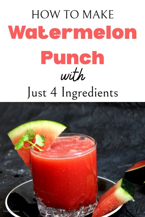 Watermelon Punch Recipes, Watermelon Punch Nonalcoholic, Mocktails Non Alcoholic Watermelon, Watermelon Drink Nonalcoholic, Watermelon Mint Juice Recipe, Watermelon And Pineapple Juice, Watermelon Frozen Drink, Summer Drinks Nonalcoholic, Fruit Punch Recipe