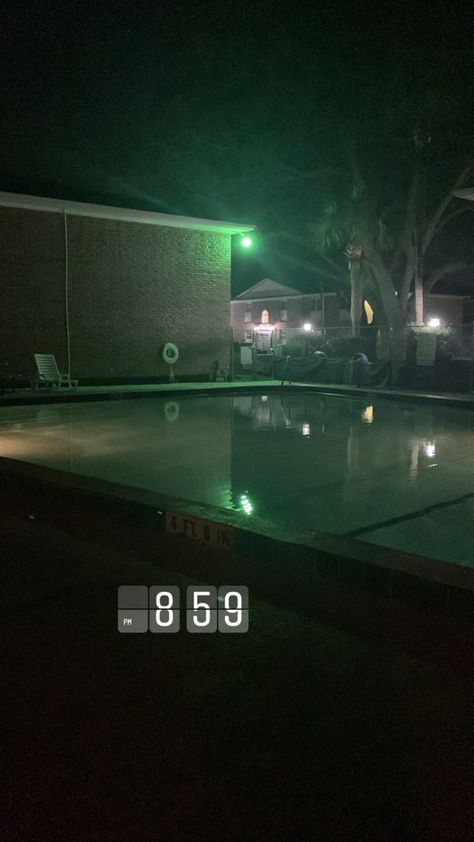 Pool Pics, Liminal Space, Aesthetic Grunge, Grunge Aesthetic, Night Time, Pool