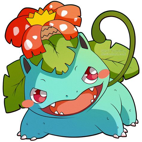 Pokemon Doodles, Venusaur Pokemon, Pokemon Venusaur, Chibi Pokemon, Pokémon Heroes, Baby Pokemon, Pokemon Champions, Pokemon Sketch, Pokemon Starters