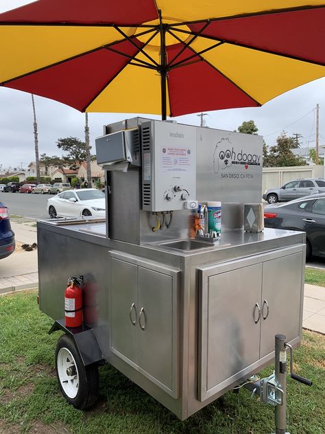 Used Hot Dog Carts - Hot Dog Cart Food Carts For Sale, Dog Cart, Grill Cart, Hot Dog Cart, Food Carts, Cart Ideas, Food Truck Business, Kettle Corn, Food Cart