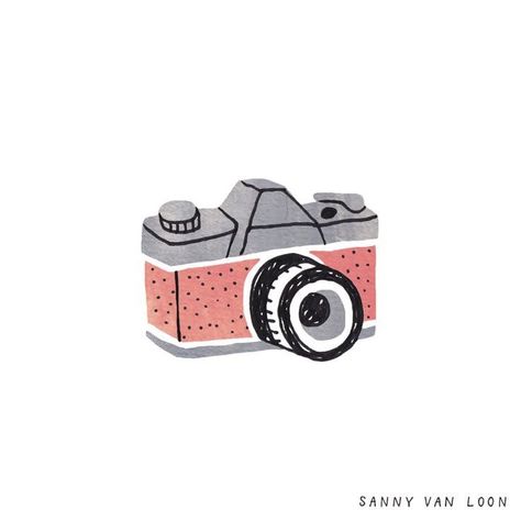 Sanny Van Loon, Loon Illustration, Flow Illustration, Camera Doodle, Things Illustration, Camera Illustration, Book Creative, Camera Drawing, Instagram Illustration