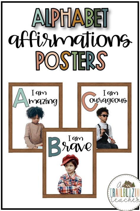 Use these alphabet affirmation posters in your classroom to show your students how awesome they are as individuals and how they can do anything they put their minds to! The alphabet posters would be great in any elementary classroom. Student Affirmations Classroom, Alphabet Affirmations, Pbis Posters, Classroom Affirmations, Student Affirmations, Positive Affirmation Posters, Planning My Future, Classroom Organization Elementary, Teaching Organization