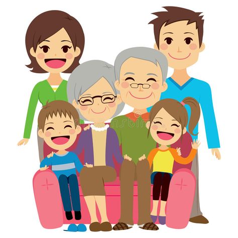 Happy Extended Family. Illustration of cute happy family with mother dad son dau #Sponsored , #Sponsored, #AD, #Family, #Happy, #Extended, #Illustration Family Picture Cartoon, Family Picture Drawing, Extended Family Pictures, Picture Cartoon, Family Clipart, Family Vector, Family Drawing, Vector People, Happy Cartoon