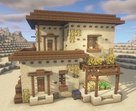 Desert Aesthetic Minecraft, Adobe Minecraft House, Minecraft House Ideas Desert, Minecraft Sand Castle House, Desert Starter House Minecraft, Sand Base Minecraft, Mesa Houses Minecraft, Sandstone Houses Minecraft, Minecraft African House