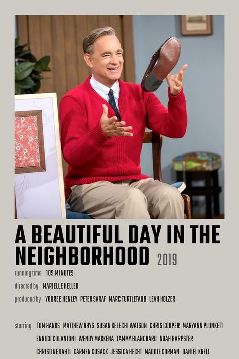 A Beautiful Day in the Neighborhood Movie Poster The Neighborhood Poster, Neighborhood Poster, Movie Playlist, Jessica Hecht, Christine Lahti, Album Prints, Beautiful Day In The Neighborhood, Matthews Rhys, Ferris Bueller