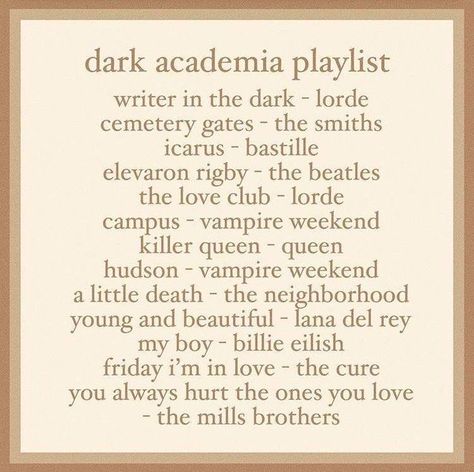 Old Literature, Dark Academia Playlist, Dark Academia Things, Dark Academy, Playlist Ideas, Chaotic Academia, Dark Books, Song Suggestions, Song Recommendations