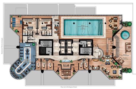 Spa Plan Architecture Spas, Spa Plan, Lake Kivu, Japanese Spa, Clubhouse Design, Hotel Floor Plan, Dreams Spa, Indoor Spa, Luxury Plan