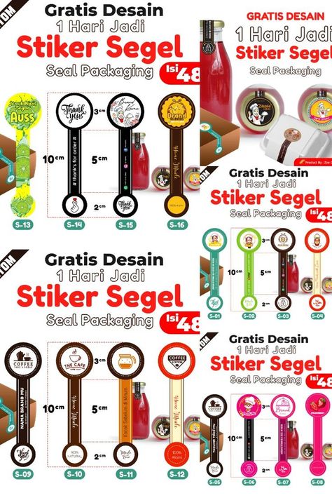 Stiker Segel Kemasan Produk 1 Hari Jadi GRATIS DESAIN Packaging Logo, Creative Advertising, Logo Sticker, Packaging, ? Logo, Instagram, Design