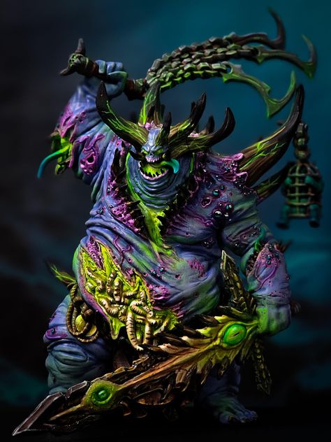 40k Demon, Maggotkin Of Nurgle, Warhammer 40k Tyranids, 40k Painting, Chaos Legion, 40k Armies, 40k Chaos, Warhammer Paint, Fantasy Role Playing