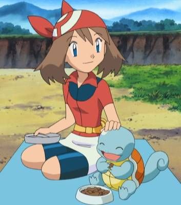 Ash And Brock, May And Drew, May Pokemon, Pokemon May, Pokemon Advanced, Pokemon Design, Ash And Misty, Trainers Girls, Childhood Crushes