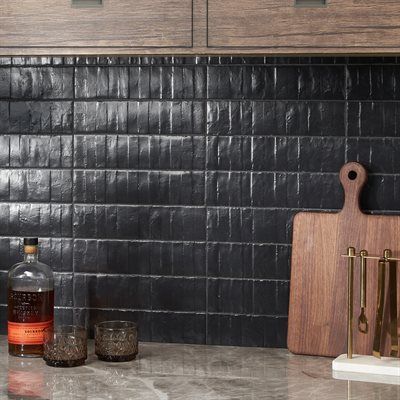 Speak Matter Leather Black 3x12 Black Tiles Kitchen, Affordable Tile, Black Backsplash, Matte Porcelain Tile, Indoor Tile, Decorative Wall Tiles, Matte Tile, Ivy Hill Tile, Black Tiles