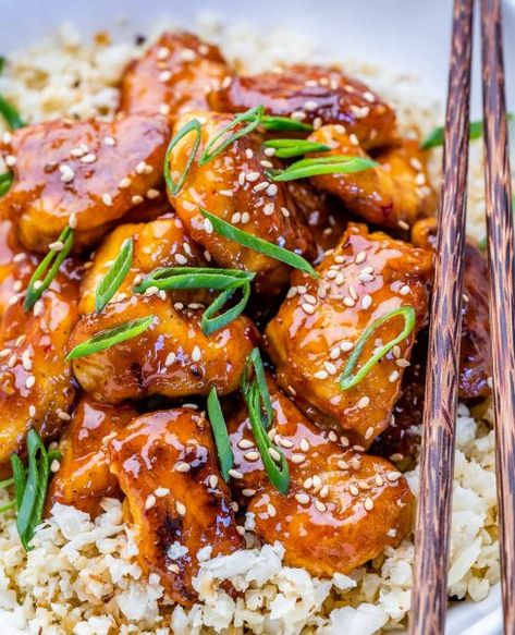 Firecracker Chicken | Clean Food Crush Clean Crush Food Recipes, Clean Food Crush Recipes Dinners, Firecracker Turkey, Healthy Firecracker Chicken, Clean Food Crush Chicken Recipes, Clean Food Crush Recipes, Firecracker Ground Chicken Bowls, Spicy Sticky Chicken Clean Food Crush, Firecracker Ground Chicken