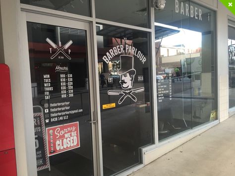 Nice barber shop front in Brisbane, Australia . Barber Shop Front Design, Shop Front Design, Shop Front, Brisbane Australia, Interior Ideas, Italian Style, Front Design, Barber Shop, Brisbane