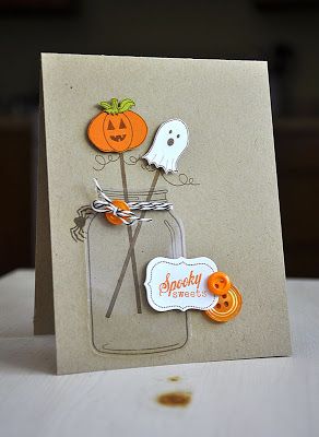 Carte Harry Potter, Halloween Card Ideas, Jar Of Love, Mason Jar Cards, Carte Halloween, Halloween Cards Handmade, Adornos Halloween, Cards Halloween, Halloween Card