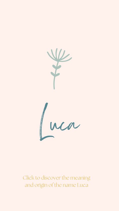 Discover the meaning and origin of the name Luca. Luca Name Meaning, Luca Meaning, Luca Name Tattoo, Luca Name, Lucas Meaning, Cute Baby Names For Boys, Luca Tattoo, Lucas Name, Uncommon Baby Boy Names