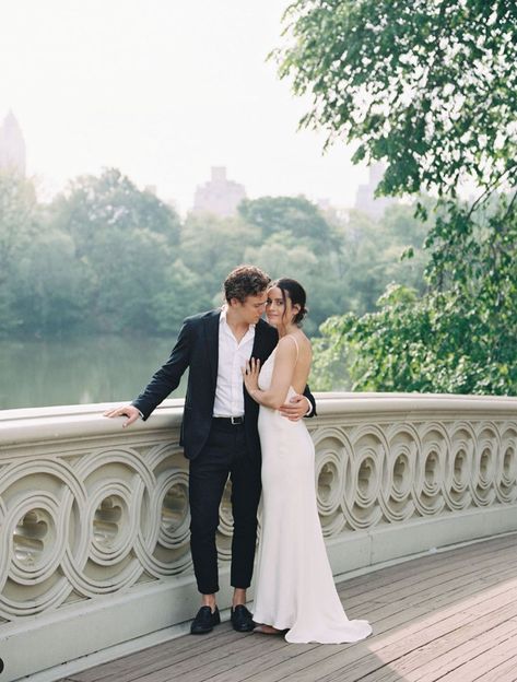 Central Park Wedding | Bow Bridge Wedding Photos | Modern Central Park Wedding Film Photos | Michela Watson Photography Nyc Photoshoot Ideas, Modern Engagement Photos, Central Park Wedding, Bethesda Terrace, Engagement Photos Nyc, Nyc Wedding Photos, Nyc Photoshoot, Central Park Weddings, Nyc Elopement