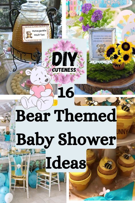 Winnie the Pooh Baby Shower Ideas - DIY Cuteness Classic Winnie The Pooh Baby Shower Ideas, Winnie The Pooh Themed Baby Shower Ideas, Bear Themed Baby Shower Ideas, Pooh Baby Shower Ideas, Themed Baby Shower Ideas, Winnie The Pooh Baby Shower, Baby Shower Yellow, Bridal Shower Diy, Pooh Baby