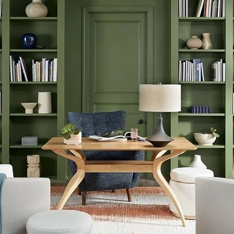 Oakmoss HGSW6180 Color Paint Chip | HGSW Sherwin Williams Colors, Living Room Color Schemes, Paint Color Palettes, Room Color Schemes, Paint Chips, Learning Spaces, Design Help, Tv Room, Sherwin Williams