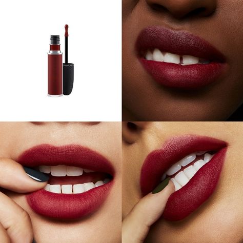 Make Love To The Camera - deep wine Mac Powder Kiss Liquid Lipcolour, Mac Powder Kiss Liquid, Red Lip Stain, Wine Lipstick, Lipstick Colour, Mac Lipstick Shades, Burgundy Lipstick, Fall Lips, Romantic Makeup