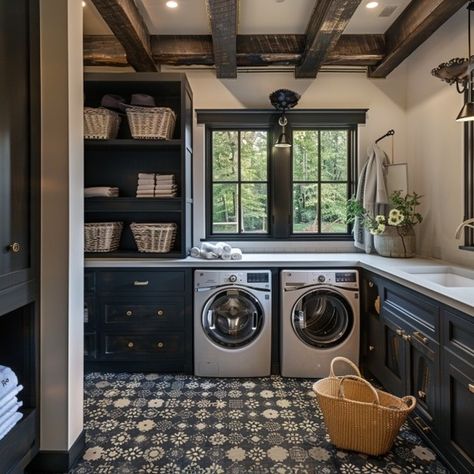 Sweet Serenity in Suds: Laundry Room Tranquility & Joy They say the closer you are to your garden, the further you are from the laundry pile... but who wouldn't find joy in laundry with this serene beauty? This space is infused with warmth and character, perfect for transforming the chore of laundry into a delightful retreat. Natural light streams in through the windows, casting a soft glow over the room and illuminating quaint details like woven baskets and wildflowers, adding to the cott... Lake House Laundry Room, House Laundry Room, Stylish Laundry Room, Daily Chores, Laundry Basket Organization, Laundry Room Ideas, Inspired Aesthetic, Laundry Day, Woven Baskets