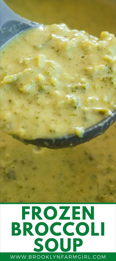 Broccoli Cheese Soup Freezer Meal, Broccoli Soup With Frozen Broccoli, Freezer Broccoli Cheese Soup, Broccoli Cheese Soup With Frozen Broccoli, Cheesy Broccoli Soup Crockpot, Recipes Using Frozen Broccoli, Broccoli Cheese Soup Frozen Broccoli, Cream Of Broccoli Soup Recipe Easy, Frozen Broccoli Cheese Soup