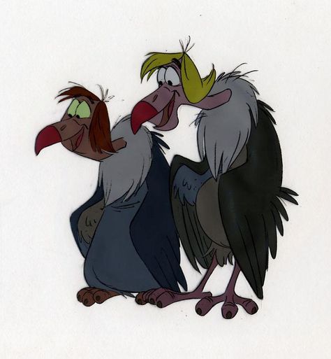 Disney THE JUNGLE BOOK Animation Cel Vultures FLAPS + ZIGGY in Eric Larson Scene, 1967 Vulture Character Design, Jungle Book Vultures, Alice In Wonderland Fancy Dress, Disney Birds, Jungle Book Disney, Animation Cel, Popular Books, Classic Disney, Character Design Animation