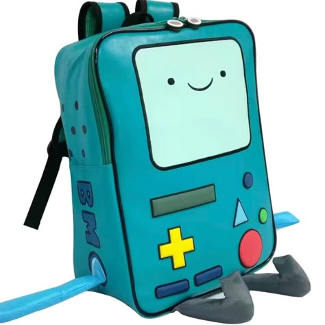 Brand - Adventure Time Style - Full-Size Bmo Backpack Color - Bmo Blue / Teal Size - 15.35 Inches X 6.3 Inches X 11.42 Inches (Full Size!) Condition - Nwot! This Never Used Bmo Backpack Is Perfect For School And Can Even Fit A Laptop!! It’s Great For Kids And Kids At Heart Alike! Full Size And The Arms Are Detachable!! Bmo Backpack, Adventure Time Backpack, Cute Adventure Time, Adventure Time Merch, Cute Backpacks For School, Adventure Time Style, Backpack Drawing, Finn And Jake, Silly Clothes