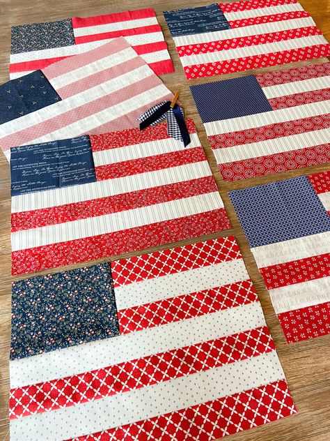 Visit the post for more. Bed Runners Ideas, Stripe Quilt Pattern, Thimble Blossoms, Stripes Quilt, American Flag Quilt, Americana Design, Flag Quilt, Place Mats Quilted, Patriotic Quilts