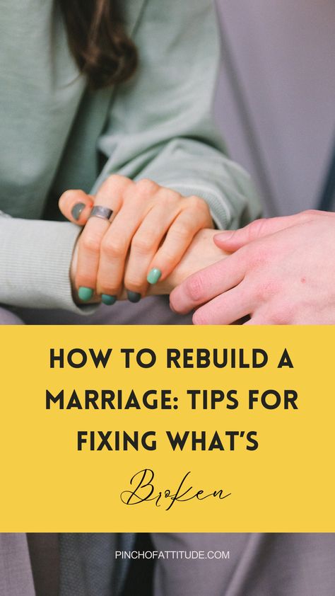 Marriages go through ups and downs, but fixing a broken marriage is possible with effort and love. Learn how to rebuild a marriage by reigniting your connection and creating a strong foundation for the future. 💕✨ #FixingABrokenMarriage #HowToRebuildAMarriage #HowToSaveYourMarriage #HowToFixABrokenMarriageTips #SavingABrokenMarriage Diy Marriage Counseling, How To Let Go Of Resentment In Marriage, How To Rebuild A Relationship, How To Save Your Marriage, How To Fix A Relationship, Repairing Marriage, Resentment In Marriage, Premarital Counseling Questions, Fixing Marriage