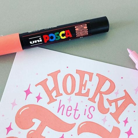 Studio Niekel on Instagram: "One more birthday card 🎂 . Handmade with those lovely pastel pink & coral colored Posca markers 💕 . . @poscaoficial @posca_pens . ." Posca Markers, Posca Pens, Birthday Card Handmade, Posca Marker, Card Handmade, Pink Coral, Coral Color, Coral Pink, Pastel Pink