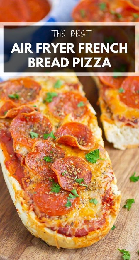 Airfryer French Bread Pizza, French Bread Pizza In Air Fryer, Air Fryer Pizza Bread, Air Fryer French Bread Pizza, Air Fryer French Bread, Homemade French Bread Pizza, Pizza Pumpkin, Ww Bread, Muscle Meals