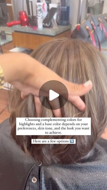 Diana Paulino on Instagram: "✨When selecting colors, consider your skin undertone:
Warm undertones, Opt for warmer shades like golden, honey, and caramel.

✨Cool undertones: Choose cooler shades like ash, platinum, and icy tones.

✨Neutral undertones: You have the flexibility to experiment with both warm and cool shades.

✨Natural Brunette Base
Base Color:Rich Chocolate Brown
Highlight Options:
1. Caramel
2. Honey Blonde
3. Light Auburn

✨Warm Blonde Base
Base Color: Golden Blonde
Highlight Options:
1. Platinum Blonde
2. Strawberry Blonde
3. Light Ash Blonde

✨Cool Blonde Base
Base Color: Ash Blonde
Highlight Options:
1. Icy Platinum
2. Silver
3. Pearl Blonde

✨Dark Brown Base
Base Color:Espresso Brown
Highlight Options:
1. Mocha
2. Chestnut
3. Copper

✨Red Base
Base Color:Deep Auburn
High Chocolate Brown Highlights, Deep Auburn, Natural Brunette, Auburn Highlights, Pearl Blonde, Golden Blonde Highlights, Ash Blonde Highlights, Blonde Highlight, Light Auburn