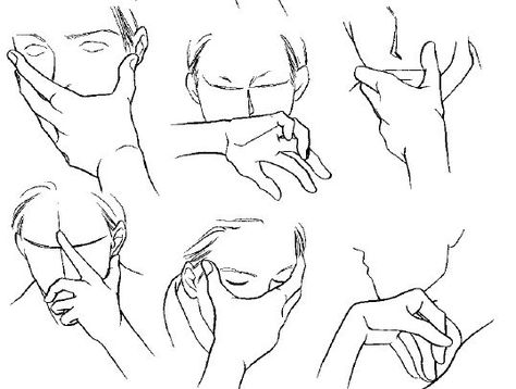 Hands On Face, Drawing Hands, Hand Drawing Reference, Drawing Faces, Hand Reference, Foto Poses, Anatomy Drawing, Poses References, Anatomy Reference